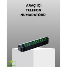 Gri Alüminyum Araç Içi Telefon Numaratörü – Dayanıklı, Modern ve Net Görünürlük Sağlayan Tasarım