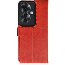 Newface Oppo Reno 11F Kılıf Trend S Plus Kapaklı Kılıf - Kırmızı