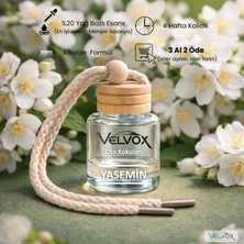 Velvox Yasemin Oto Kokusu 8 ml Yağ Bazlı Uzun Süre Kalıcı Askılı Araç Kokusu