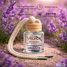 Velvox Lavanta Oto Kokusu 8 ml Yağ Bazlı Uzun Süre Kalıcı Askılı Araç Kokusu