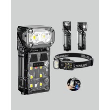 3 Fonksiyonlu LED Far El Feneri Çalışma Lambası Uzun Pil Ömürlü