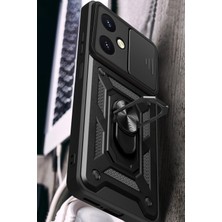 Newface Vivo Y27 Kılıf Pars Lens Yüzüklü Silikon - Lacivert