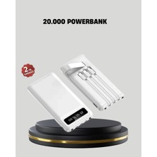 20.000 Mah 4 Çıkışlı LED Göstergeli Hızlı Şarj Powerbank