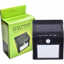 Bahçe Aydınlatma Sensörlü Güneş Enerjili Duvar Lambası 40 LED Işık