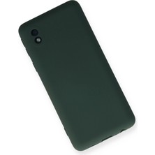 Newface Samsung Galaxy A01 Core Kılıf Nano Içi Kadife Silikon - Koyu Yeşil