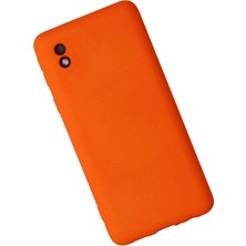 Newface Samsung Galaxy A01 Core Kılıf Nano Içi Kadife Silikon - Turuncu