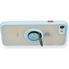 Newface Iphone 7 Kılıf Montreal Yüzüklü Silikon Kapak - Buz Mavi