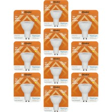 Avarson (10 Adet) Osaka 7W (50W) Sarı Işık (3000K) GU10 Duylu LED Spot Ampul