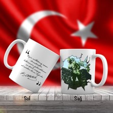 Asilmeydan Milli Mücadele - Üniformalı Mustafa Kemal Atatürk - Atatürk'ün Sözleri -Kupa Bardak
