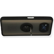 Newface Xiaomi Pocophone X3 Kılıf Montreal Yüzüklü Silikon Kapak - Siyah