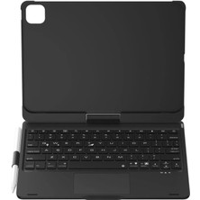 Erdo Ticaret Ipad Pro 11 (2024) F11 Ats Kılıf Magic Dönen Klavyeli Tablet Kılıf - Siyah