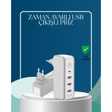 30W Type C Şarj Cihazı Zamanlayıcılı Çok Portlu Tasarım