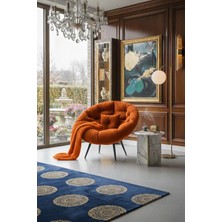 AVYNA Impern™ Premium Geniş Oturma Alanlı Berjer Tekli Koltuk | Dinlenme & Kitap Okuma Koltuğu | Turuncu