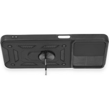 Newface Realme C35 Kılıf Pars Lens Yüzüklü Silikon - Siyah