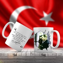 Asilmeydan Gülümseyen Atatürk - Küçük Kız çocuğu - Atatürk'ün Sözleri -Kupa Bardak