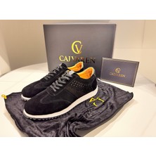 Calvaren Terra Siyah Süet Hakiki Deri Termo Taban Sneaker