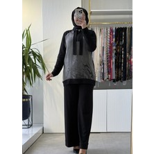 Fuat Gürsen Ipek Cupra Mix Kumaş Tasarım Tunik Pantolon Takım 5343