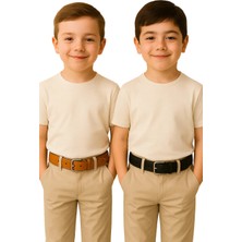 Çantachım Çocuk Kemer Suni Deri 2'li Set