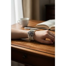 Fayra Accessories Kristal Taşlı Tasarım Inci Bileklik