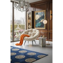 AVYNA Impern™ Premium Geniş Oturma Alanlı Berjer Tekli Koltuk | Dinlenme & Kitap Okuma Koltuğu | Krem