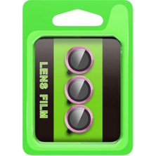 K-Yonlineticaret Samsung Galaxy S25 Fe Raze Metal Kamera Lens - Pembe