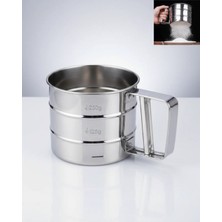 Senz Pratik Paslanmaz Tetikli Metal Un Eleği - Paslanmaz Metal Un ve Şeker Eleği