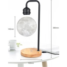 Erdo Ticaret XF02 Ay Görünümlü Kablosuz Şarj Özellikli Gece Lambası - Siyah