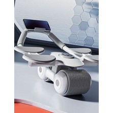 Markince Dirsek Destekli Mekik Aleti - Karın Egzersiz Aleti - Dijital Ekranlı Çek Bırak - Telefon Standlı