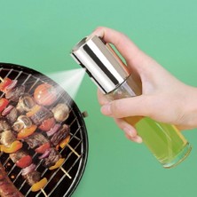 Meli Collection Premium 100 ml Cam Sprey Yağdanlık – Krom Başlıklı Hassas Püskürtücü Mutfak Seti