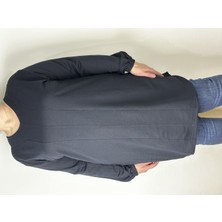 Yaşar Triko Kadın Lacivert Uzun Kollu Bilek Lastikli V Yaka Uzun Tunik