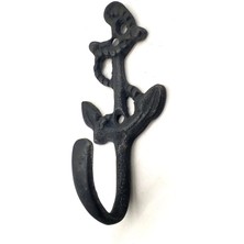 Shoplet Eco Lounge Antika Tarz Dekoratif Pirinç Halatlı, Çapa, Denizci, Gemici Askı - 95X42MM, Oksit