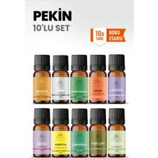 Aroviva Pekin 10’lu Oda Kokusu Seti – Buhurdanlık Yağı, Difüzör Esansı ve Esansiyel Uçucu Yağ (10ML x 10)