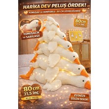 Aksoy Toys Büyük Boy 80 cm Yatan Ördek Peluş Oyuncak Yumuşacık Dolgulu Peluş Ördek 1 Adet