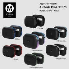 Movenchy Airpods Pro 2 (2.nesil) Mo-A8 Armor Kılıf - Gümüş