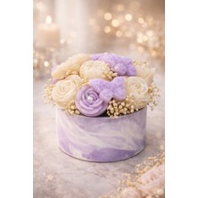 Odesia El Yapımı Premium Çiçek Mum Aranjmanı – Taş Saksılı Özel Tasarım Hediyelik