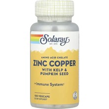 Solaray Zinc Copper With Kelp & Pumpkin Seed Iodine 100 Vegcaps