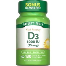 Nature's Truth Vitamin D3 1000 Iu 130 Caps