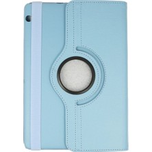 K-Yonlineticaret Huawei Mediapad T3 10 / 9.6 Kılıf 360 Tablet Deri Kılıf - Turkuaz