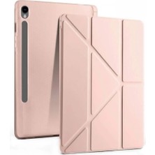 K-Yonlineticaret Samsung Galaxy Tab S10 Fe Plus 13.1 Kalemlikli Mars Tablet Kılıfı - Rose Gold