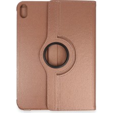 Erdo Ticaret Ipad 2022 10.9 (10.nesil) Kılıf 360 Tablet Deri Kılıf - Rose Gold