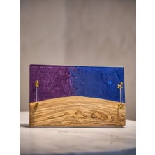 Nadisse El Yapımı Zeytin Ağacı & Epoksi Reçine Sunum Tepsisi – Özel Tasarım