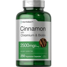 Horbaach Horbäach Cinnamon With Chromium & Biotin Herb Extract Vegetarian 250 Capsules