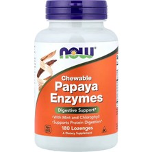 Now Foods Chewable Papaya Enzymes Digestive Enzymes Mint And Chlorophyll 180 Lozenges