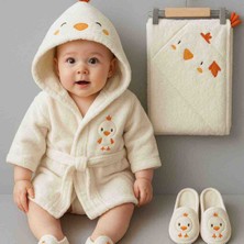 UmBaby Yenidoğan Civciv Bebek Havlu Bornoz Seti Organik - Bebek Doğum Hediyesikutulu Ürün