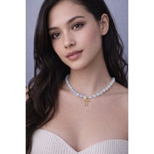 Doğal Taş Kolye, Opal Taşı Hematit Fiyonk Kolye, Choker Kolye