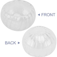 Meli Collection 6'lı Paket ( Cam ) Lokumluk & Sosluk ( Çizgili Desen ) ( Çift Cidarlı ) ( 50 ml )