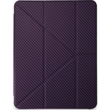 K-Yonlineticaret Ipad Pro 11 (2024) Kılıf Color Karbon Tablet Kılıfı - Derin Mor