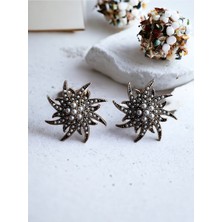 Fayra Accessories Güneş Figür Inci Küpe