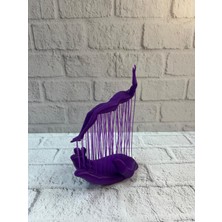 Stylmenplus Mor El Insan Figürü Dekoratif Biblo Minimal Modern Salon Raf ve Masa Üstü Aksesuar