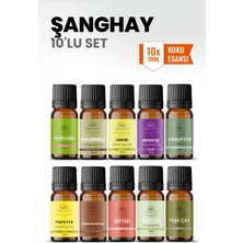 Aroviva Şanghay 10’lu Oda Kokusu Seti – Buhurdanlık Yağı, Difüzör Esansı ve Esansiyel Uçucu Yağ (10ML x 10)